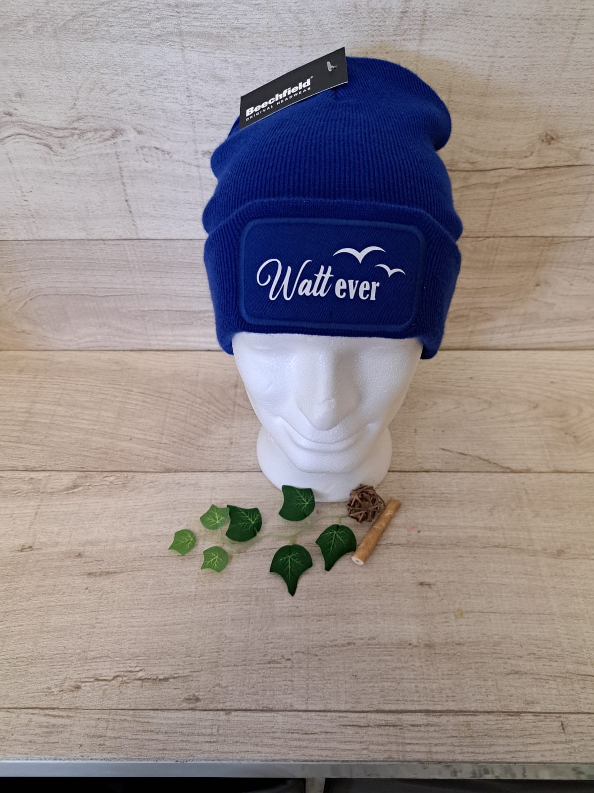 Beanie Mütze mit Spruch "Watt ever"