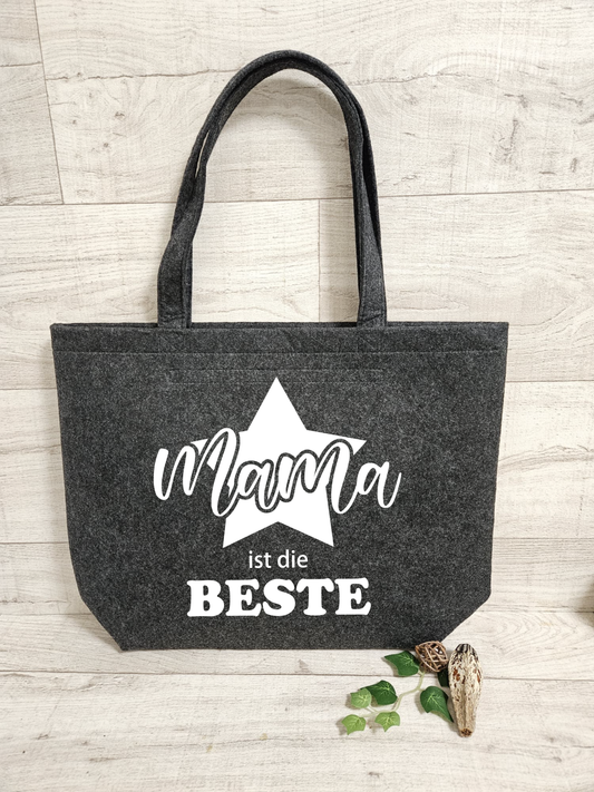 Tasche Filz-Shopper "Mama ist die Beste"