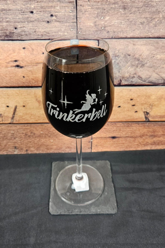 Weinglas mit Gravur "Trinkerbell"