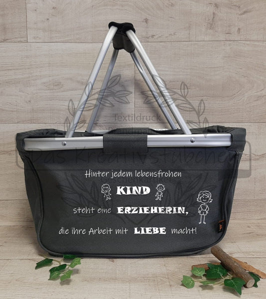 Einkaufskorb "Hinter jedem lebensfrohen Kind..."