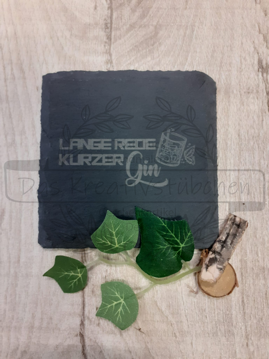 Schieferuntersetzer "Lange Rede"