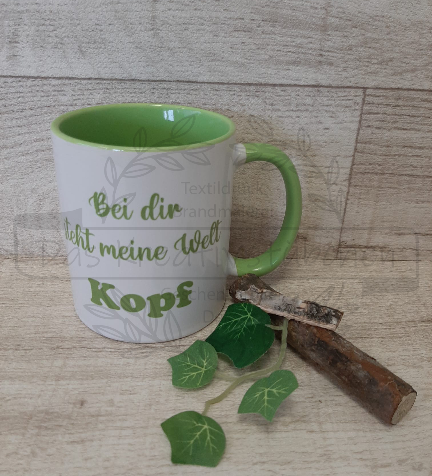 Tasse "Bei dir steht meine Welt Kopf"