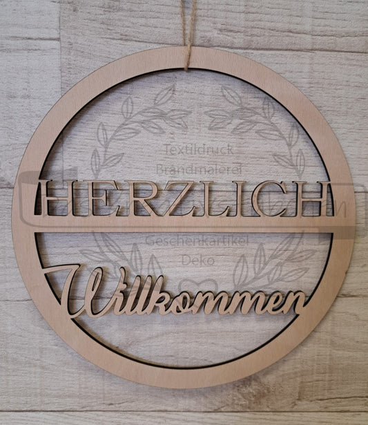 Fensterbild "Herzlich Willkommen 2"